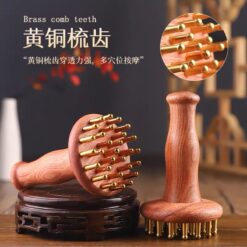 黃銅刷揉肚子全身通用按摩梳