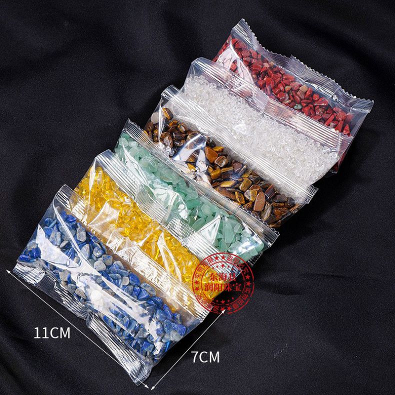 天然透亮白水晶碎石白水晶消磁石