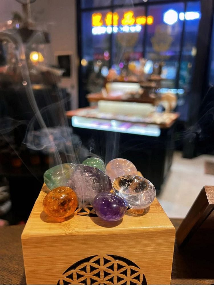 水晶消磁聖木燃燒器皿塔香盤香爐