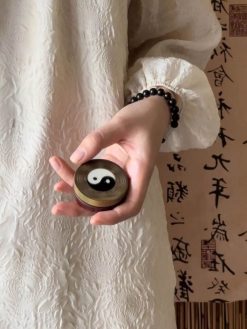 綠檀紫檀拼接轉轉手把件