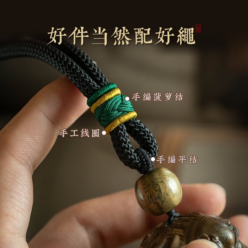 天然綠檀木貔貅木雕文玩解壓隨身把玩：圖片 5