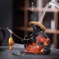 願者上鉤魚翁變色茶寵擺件裝飾品