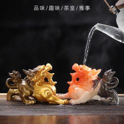 禪意遇水變色貔貅茶寵招財擺件