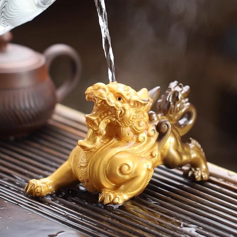禪意遇水變色貔貅茶寵招財擺件：圖片 2