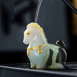 唐風悅馬變色茶寵擺件茶道配件