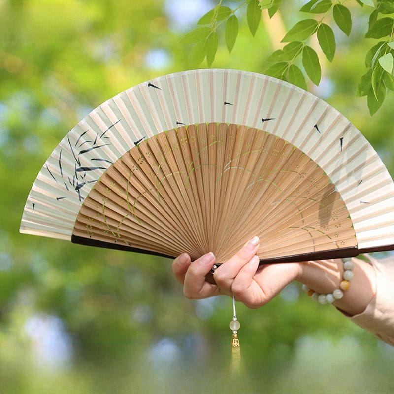 漢服旗袍古風折扇新中式折疊便攜小扇子：圖片 5