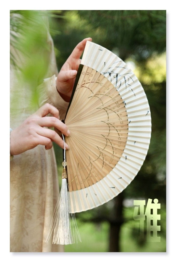 漢服旗袍古風折扇新中式折疊便攜小扇子
