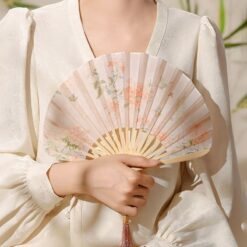 原創古風貝殼扇六寸新中式旗袍古典折扇