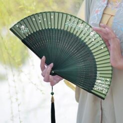 古典折扇國風馬面裙便攜漢服隨身折疊扇
