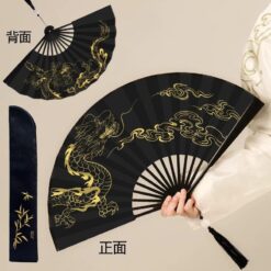 霸氣古風折扇便攜式男女款燙金扇子