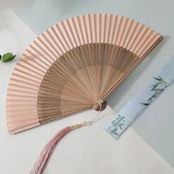 古風鏤空竹扇便攜國風折疊扇子