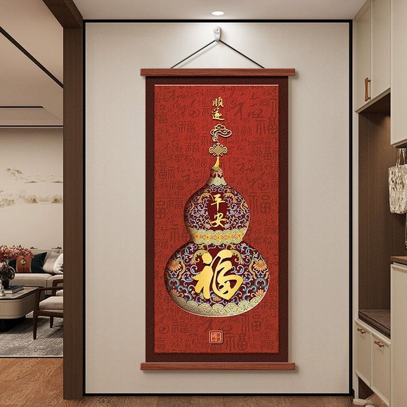 福祿呈祥入戶玄關掛畫百福圖壁畫：圖片 2