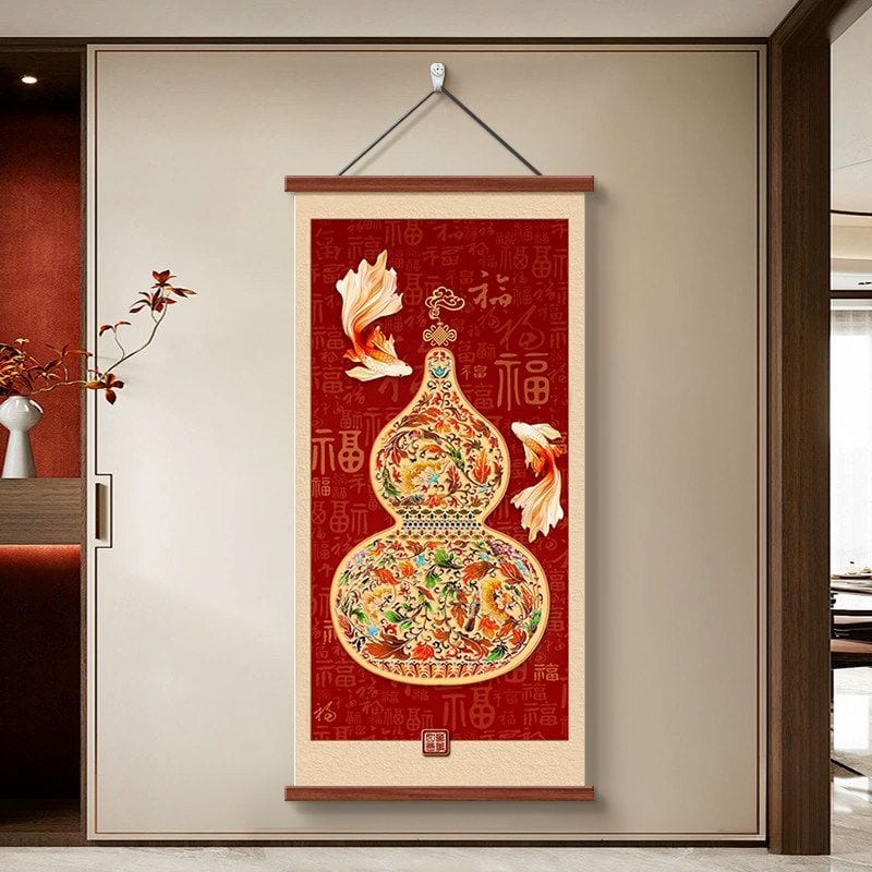 福祿呈祥入戶玄關掛畫百福圖壁畫：圖片 3