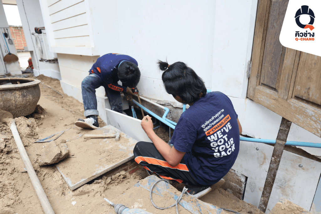 ดินทรุดรอบบ้าน โพรงใต้บ้าน