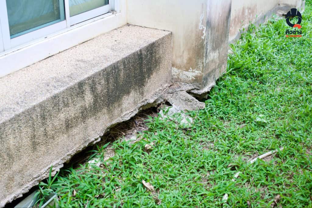 บ้านทรุด สัญญาณ