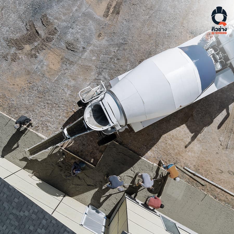 เทพื้นคอนกรีต