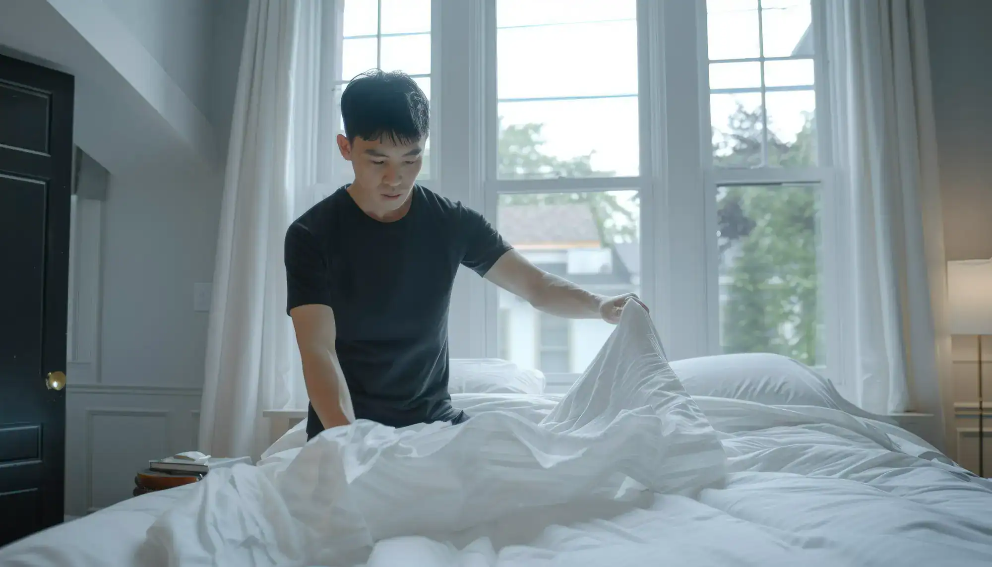 กำจัดฝุ่นในห้องนอน