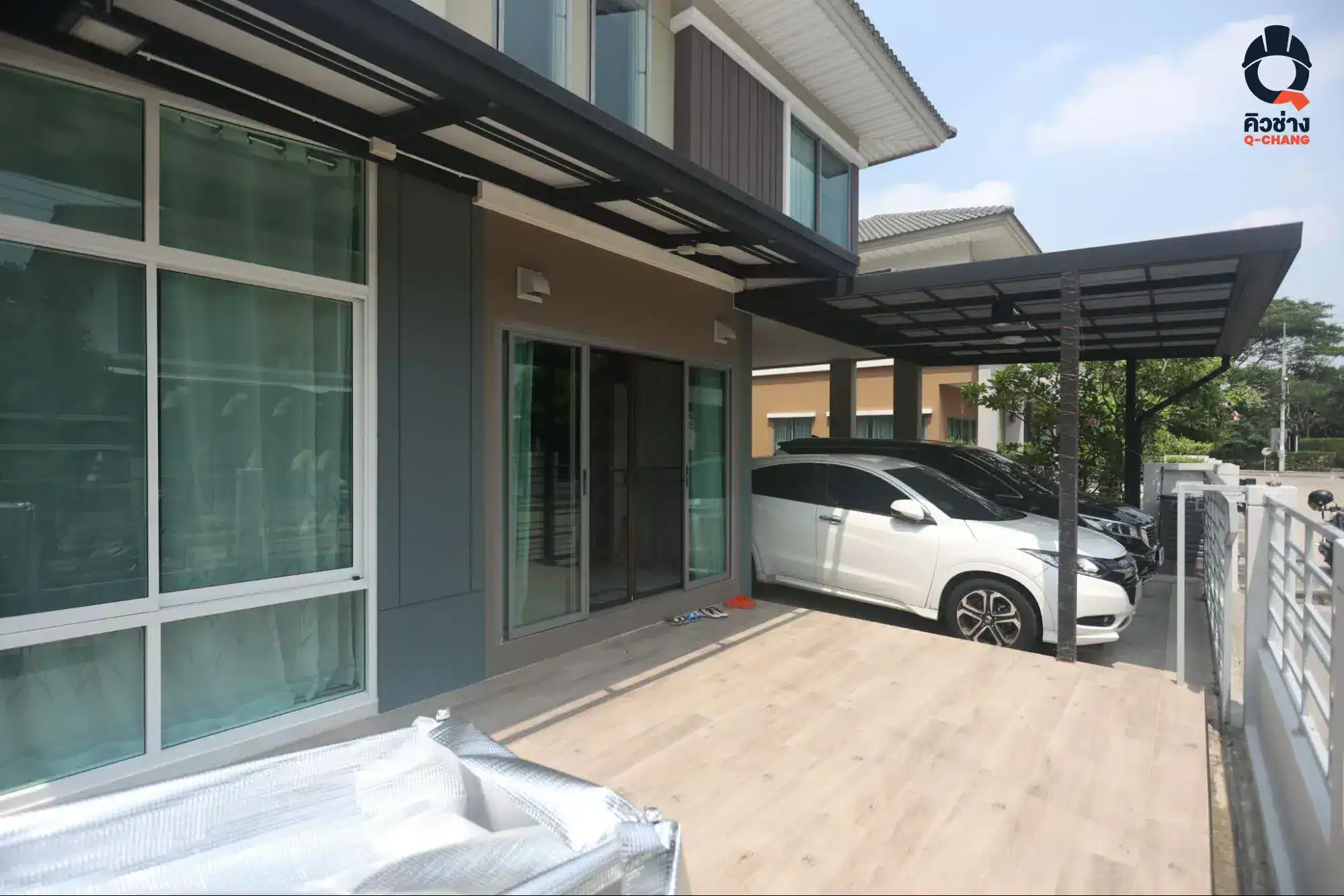 ต่อเติมหลังคาโรงจอดรถ