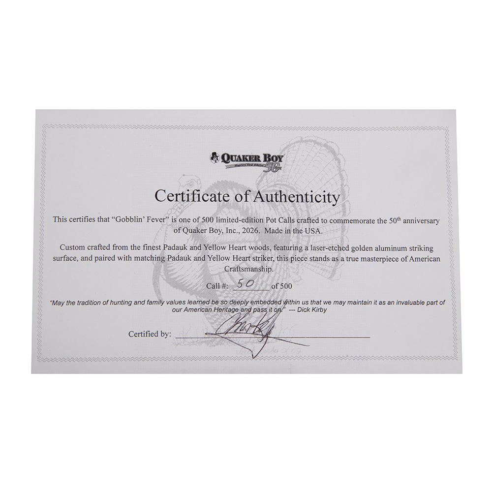 Limited Edition Gobblin' Fever™ Aluminum Pot Call - Image 6