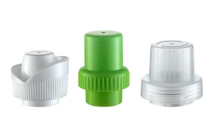 Capsule closure caps for pharmaceutical and cosmetic packaging, with different sizes and colours, ideal for secure product sealing and tamper-evidence.