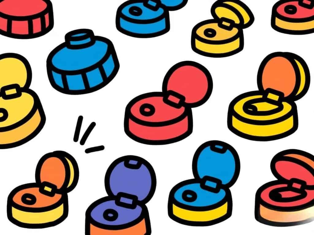 Bright colourful cartoon-style illustration of scattered coins in red, yellow, blue, orange, and purple, symbolising finance, investment, and economic growth, with black outlines and a playful design.
