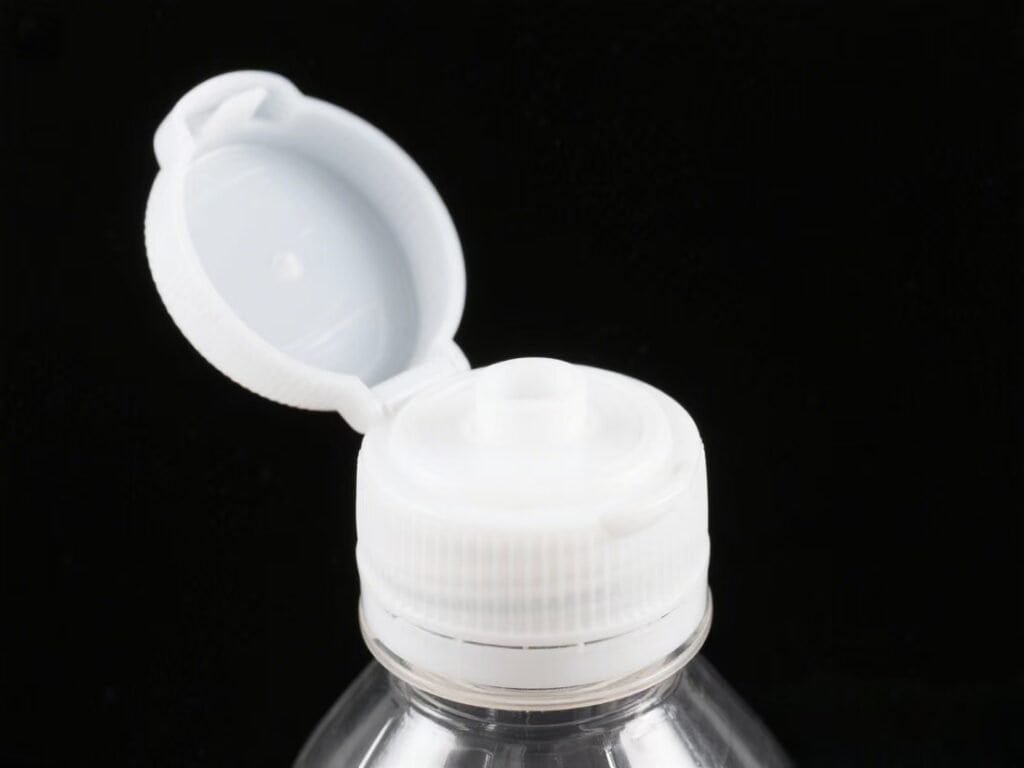 Plastic flip top caps