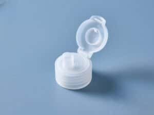 Silicone contact lens case on blue background, portable storage container for contact lenses and solution. Compact, hygienic lens care accessory for daily use.