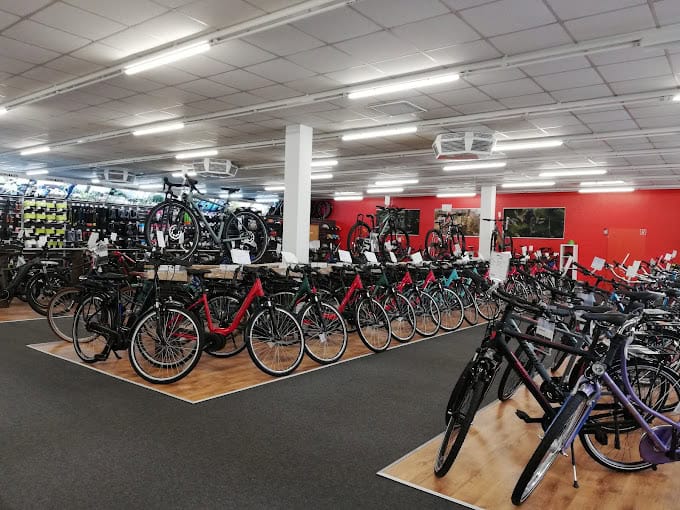 Innenansicht des Fahrradgeschäfts Radhaus Mitte in Lauchhammer.