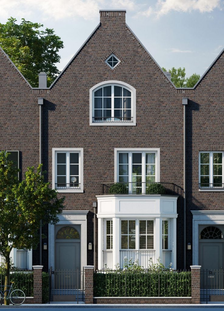 Townhouse Düsseldorf Rubensstrasse Fassade Detail