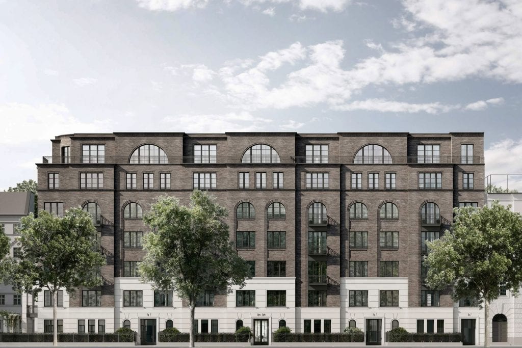 Alexander Berlin Fassadenansicht mit dunklem Backstein