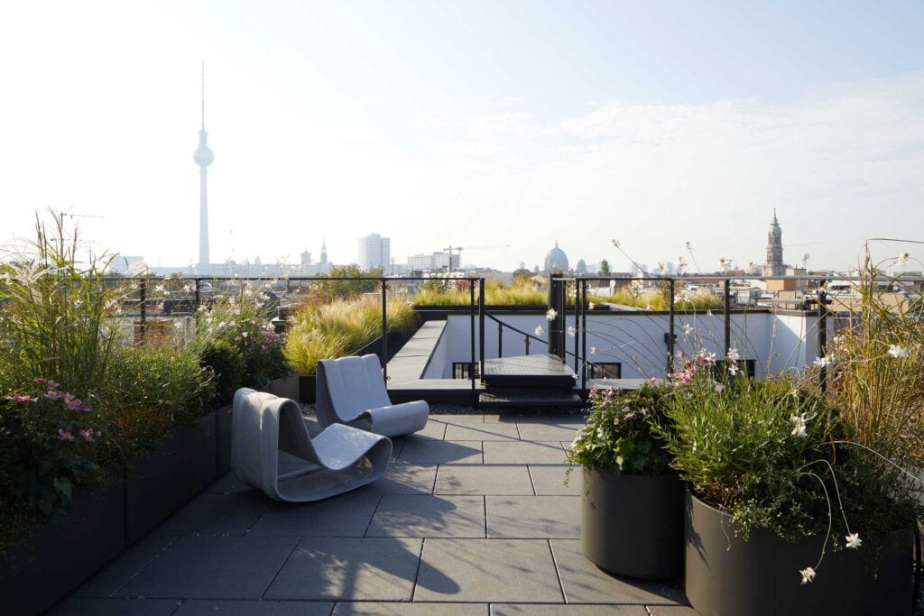 Exklusiver Rundumblick aus Penthousewohnung mit Dachterrasse in Berlin