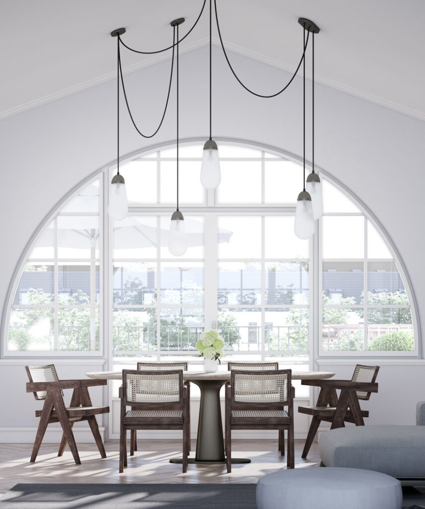 Bogenfenster im Penthouse in der Sigmaringer Str. im Penthouse