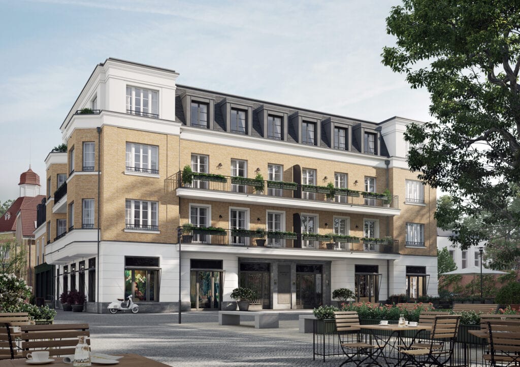 Am Belsenplatz in Oberkassel ein Backsteingebäude der Extraklasse