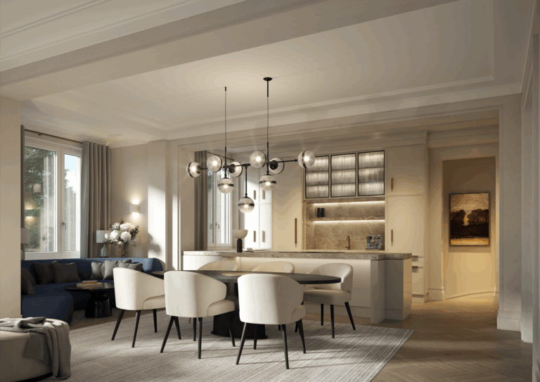 In der Goethestrasse 8 in Düsseldorf-Zoo ein herrliches Wohn-Esszimmer.