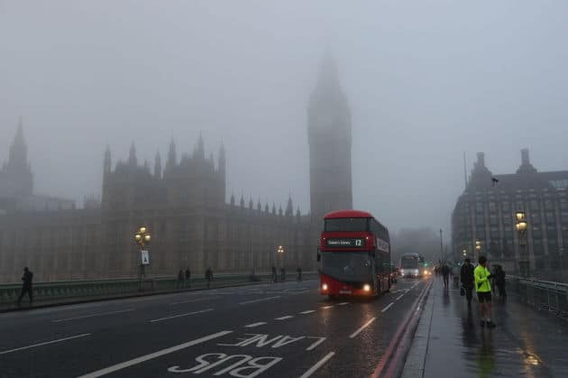 La niebla invade Londres – Información sobre vuelos.