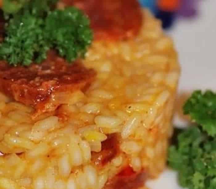 Risotto au chorizo recette WW au Thermomix
