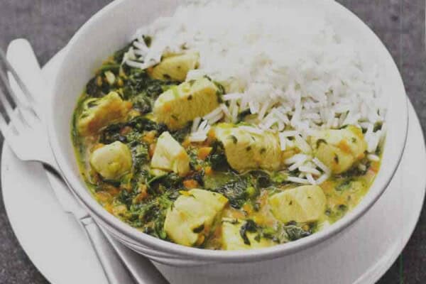 Poulet curry au épinard au Thermomix : recette complète au riz