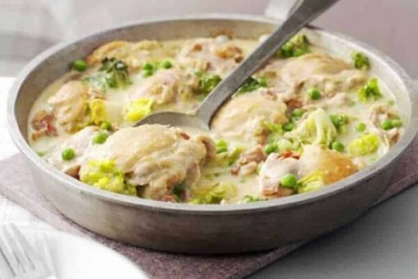 Blancs de Poulet aux Petits Pois au Thermomix – Recette Gratinée