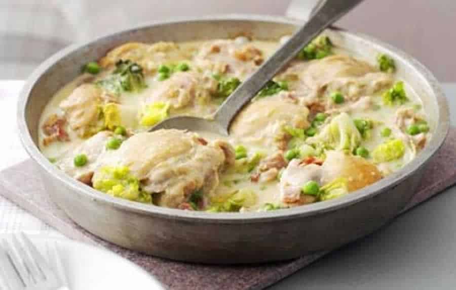 Blancs de Poulet aux Petits Pois au Thermomix – Recette Gratinée