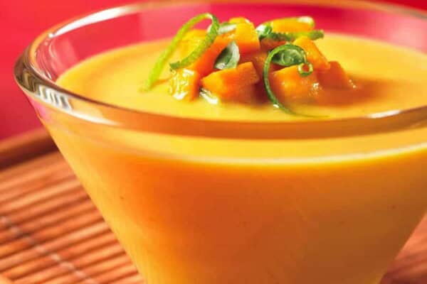 Soupe froide au Thermomix : Carottes, Coco et Citron Vert
