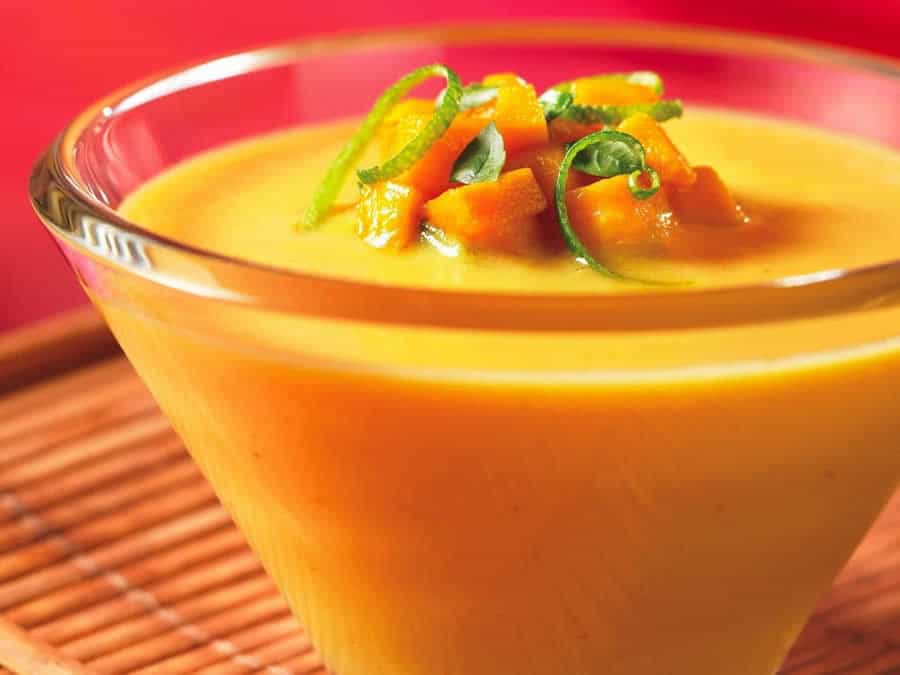 Soupe froide au Thermomix : Carottes, Coco et Citron Vert