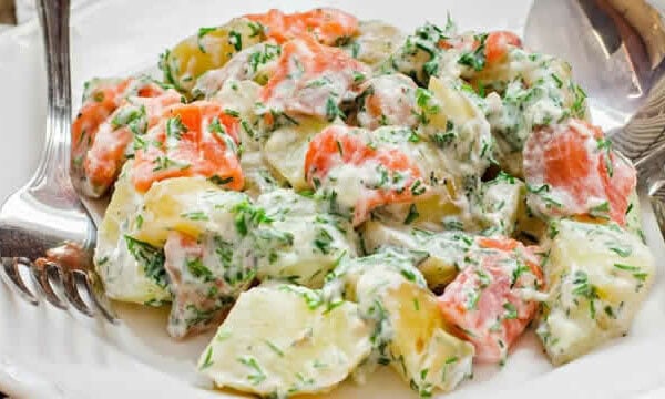 Salade de pommes de terre au saumon au Thermomix