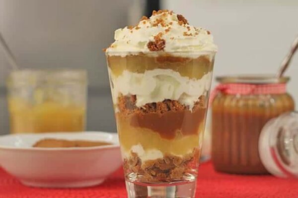 Verrines pommes caramel et speculos au thermomix