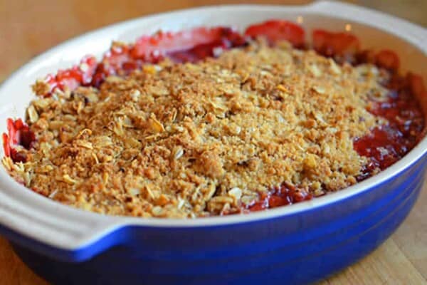 Crumble fraise rhubarbe au Thermomix : recette printanière et gourmande