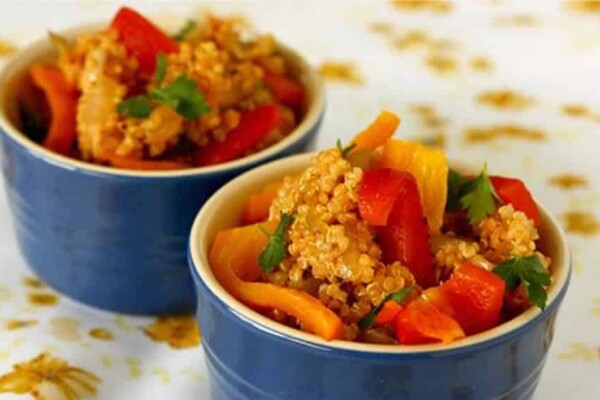 Quinoa au Sauce Basquaise au Thermomix : végétarien et savoureux