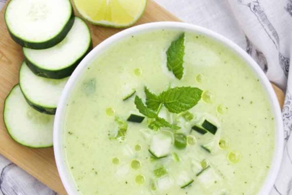 Gaspacho de Concombre et Menthe au Thermomix : frais et léger