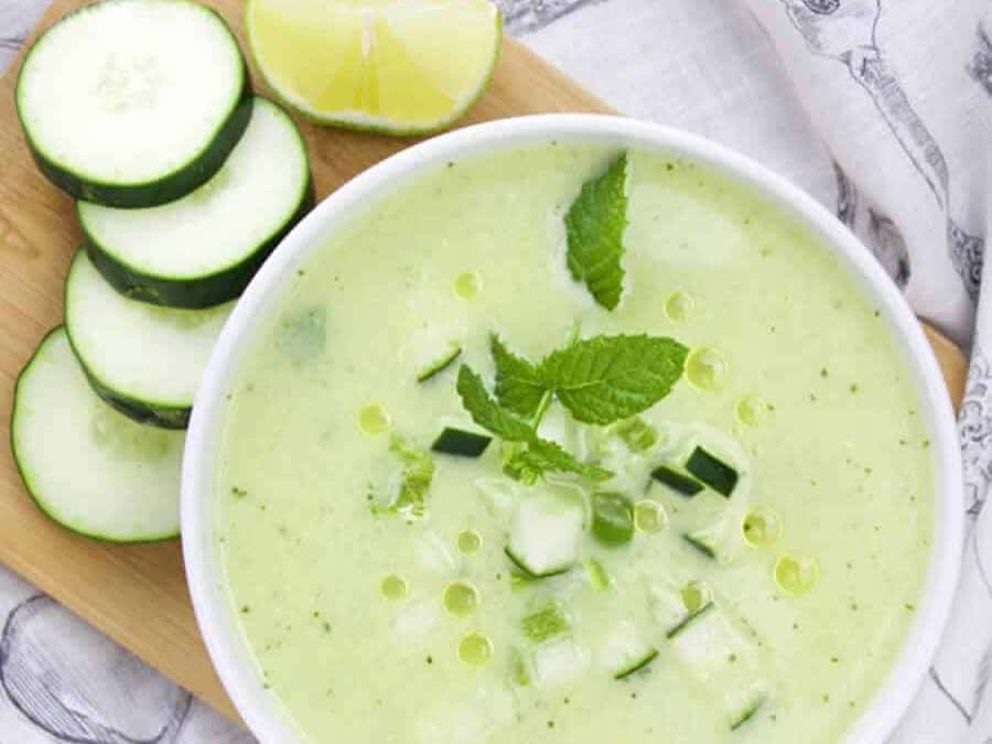 Gaspacho de Concombre et Menthe au Thermomix : frais et léger