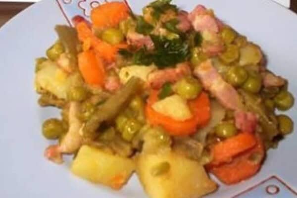 Jardinière de légumes aux petits lardons au thermomix