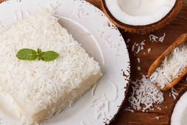 Moelleux au chocolat blanc à la noix de coco au thermomix
