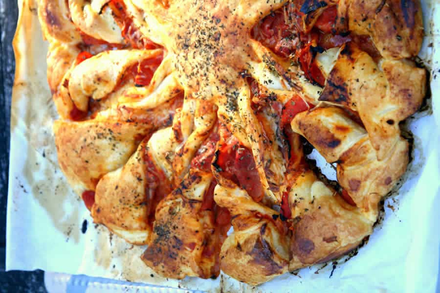 Pizza soleil torsadée au thermomix